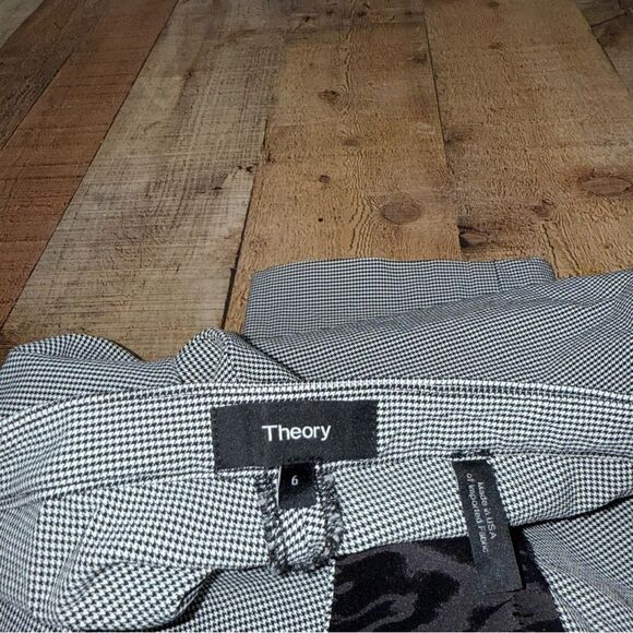 Theory black & white houndstooth classic skinny hi rise dress pants - Picture 14 of 14